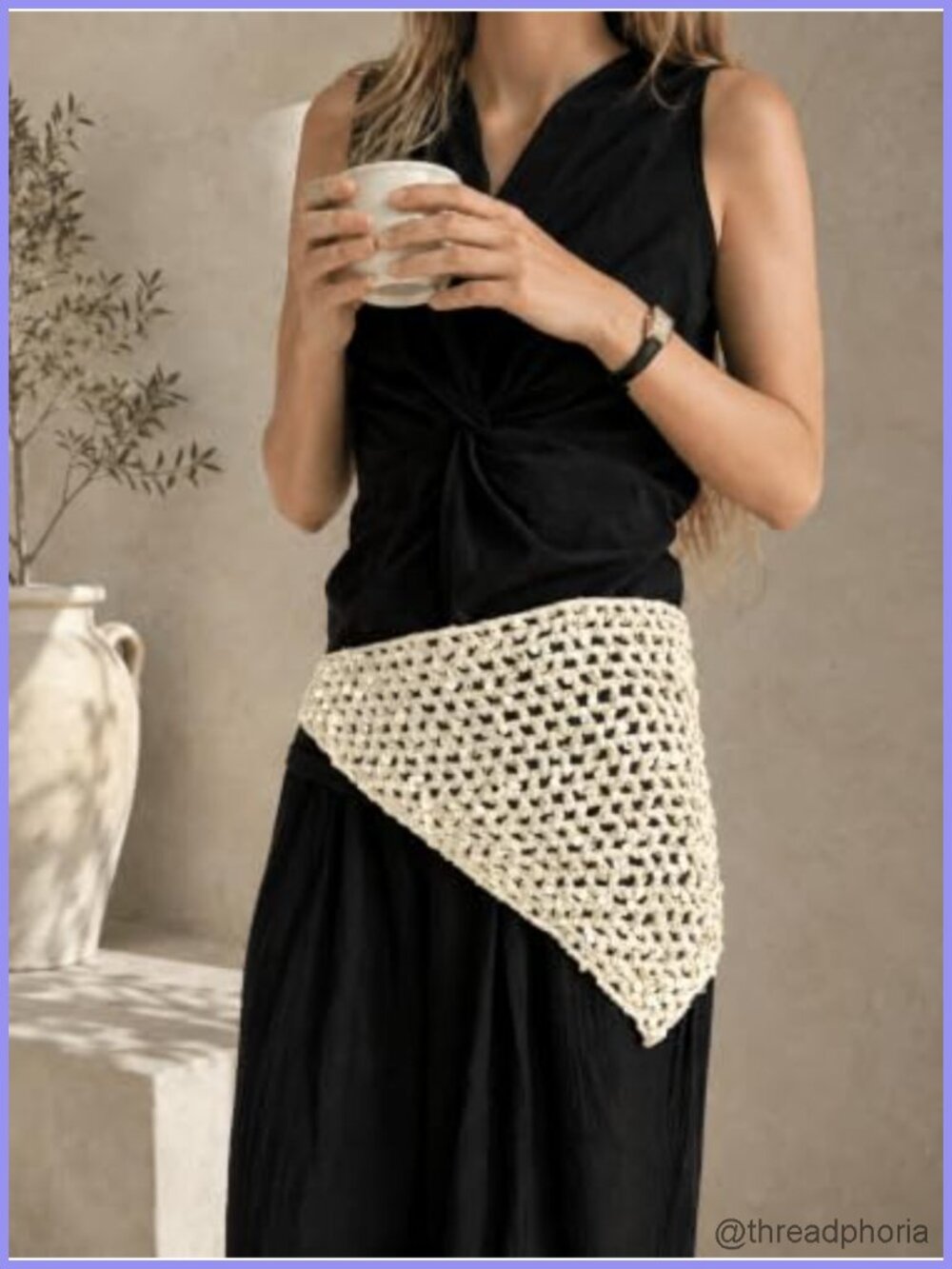 Women's Sequin Crochet Bandana Head Scarf Boho Triangle Hair Wrap Tie Back - Picture 3 of 5